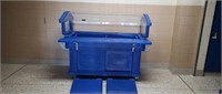 Cambro HDPE plastic rolling salad bar cart with