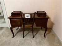 Antique Wooden Desk & Chair