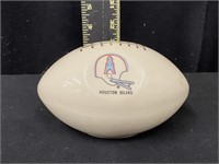 Vintage Houston Oilers Ceramic Football Bank