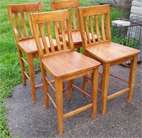 SET OF FOUR BAR STOOLS