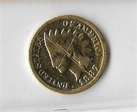 24K GOLD PLATED INDIAN HEAD CENT