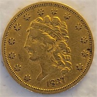 1837 $2 1/2 Gold Coin