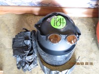Helmet- goggles- leather glove lot