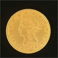 1855 $10 Liberty Gold Eagle