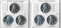 LOT OF 6 STEEL WAR PENNIES