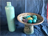 TEAL POTTERY BOWL