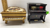 2-UNIQUE PIANO JEWELRY MUSIC BOXES WORKING