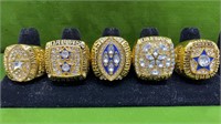 5 FAUX DALLAS COWBOYS CHAMPIONSHIP RINGS