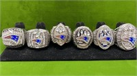 6-FAUX NEW ENGLAND PATRIOTS CHAMPIONSHIP RINGS