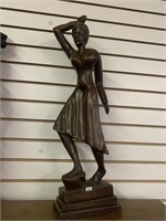 WOODEN LADY STATUE