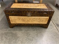 WOODEN CARVED CHEST