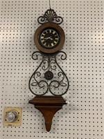 METAL AND WOODEN CLOCK