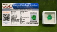 NATURAL EMERALD 4.07 CT. CERTIFICATION
