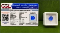 NATURAL SAPPHIRE 4.77 CT.  CERTIFICATION