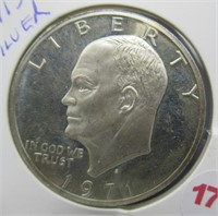 1971-S Silver Eisenhower Dollar.