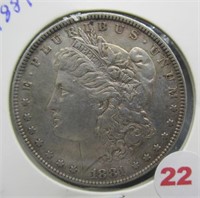 1881 Morgan Silver Dollar.