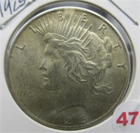 1925 Peace Silver Dollar.