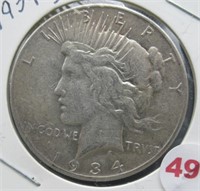 1934-S Peace Silver Dollar.