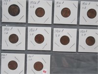 (10) 1982-P Small Date Lincoln Cents.