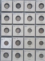(20) Assorted Roosevelt Silver Dimes.