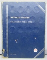 Partial Buffalo Nickel Album. (34) Coins Total.