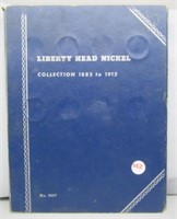 Partial Liberty V Nickel Album from 1883 to 1912.