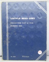 Partial Wheat Cent Album from 1909 to 1940-S.