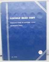 Partial Lincoln Cent Album from 1941 to 1963.