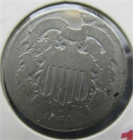1864 Shield 2 Cent Piece.