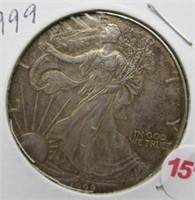 1999 1 oz. Silver Eagle.