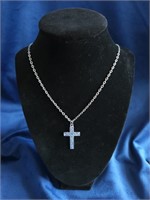 NECKLACE CHAIN & BLUE CROSS