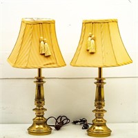 2 Brass Table Lamps