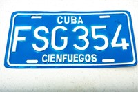 License Plate from Cuba