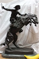 Frederic Remington Bronze "Bronco Buster" Statue