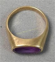 10k Gold Amethyst Ring 4.3 Dwt Total Weight
