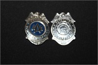 Two AAA School Safety Patrol Badges