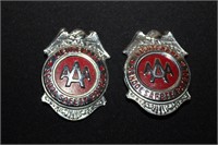 Two- AAA Lieutenant School Safety Badges