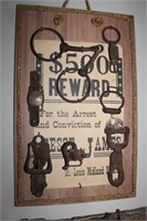 Jesse James Reward Poster 12"