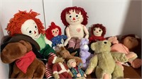 D2)  Dolls: Raggedy Anne & Andy + Cabbage