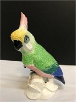 Colorful Bisque Porcelain Parrot