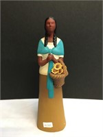 Tall American Indian Pottery Figurine
