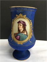 Large Antique Victorian Cobalt Blue Vase