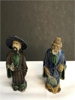 (2) Asian Figurines of Elderly Gentlemen