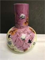 Antique Vase Decorated with Birds & Flowers