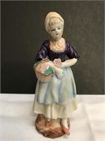 Porcelain Figurine - Lady with Flowers