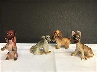 (4) Dog Figurines