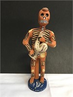 Tall Clay Skeletal Figure