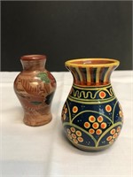 (2) Colorful Vases