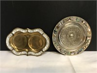 (2) Fancy Decorated Trays