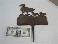 Metal Duck crossing sign